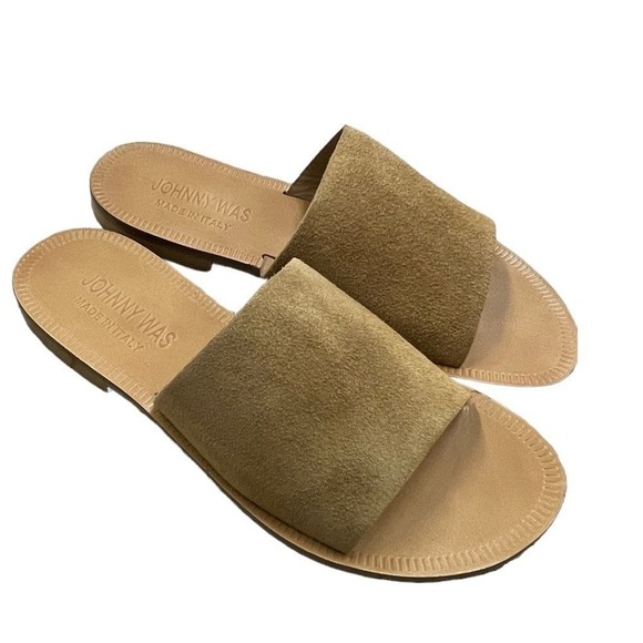 NWT Johnny Was Camila‎ sandals size 5 tan color new in original box main image 1